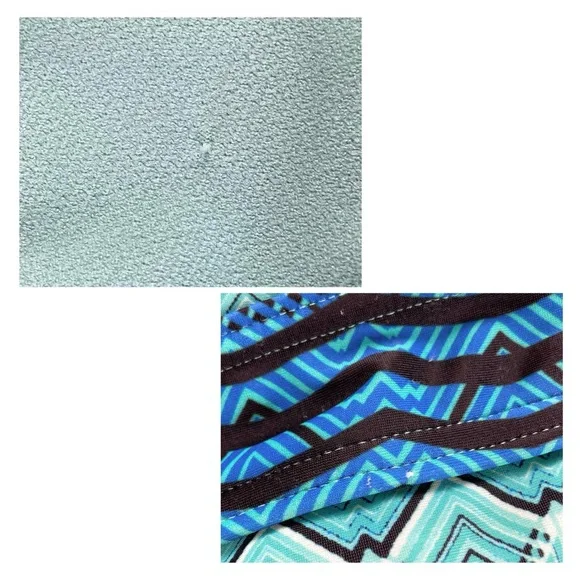 Prana Swimsuit Women’s Size Small Vortex Blue Rhythm + Black Alicia Tankini Top - Picture 6 of 6